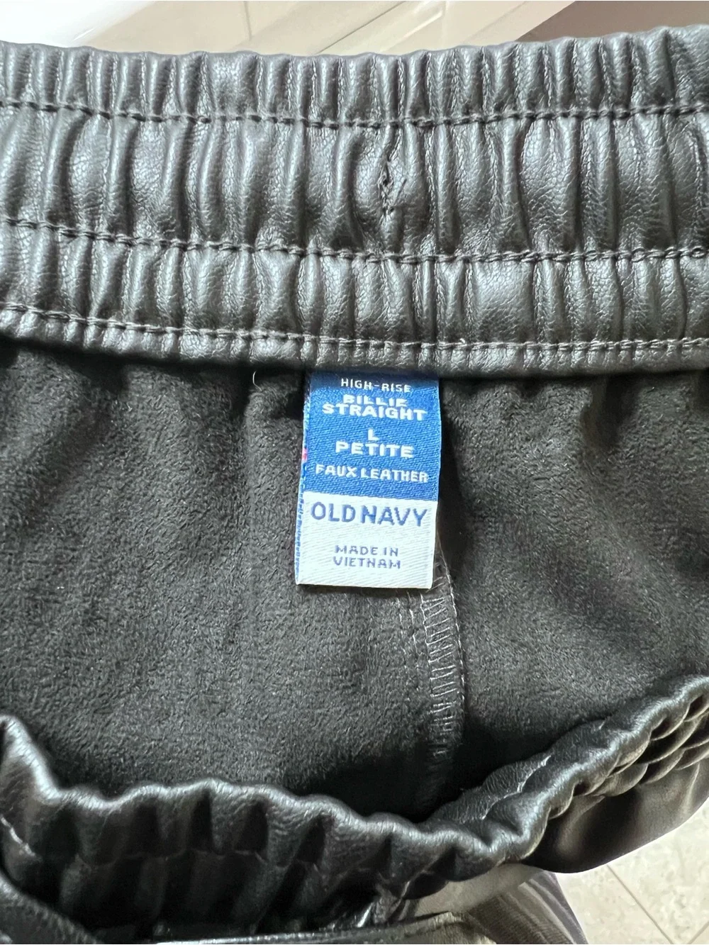 Old Navy Black Faux Leather Trousers